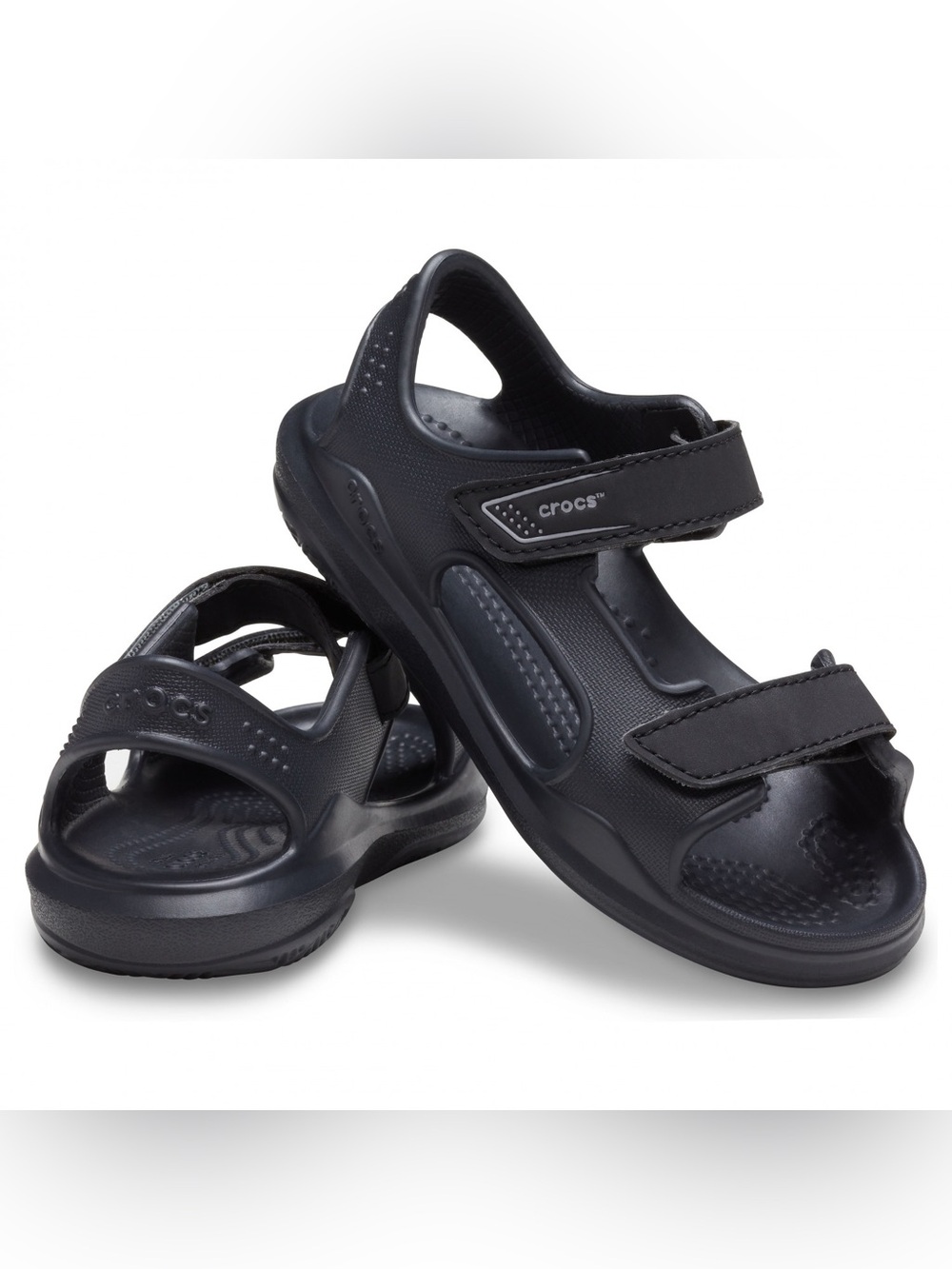 CROCS Kid's Swiftwater Expedition Sandal - SandalS BLACK UNISEX SIZE J 3 kids